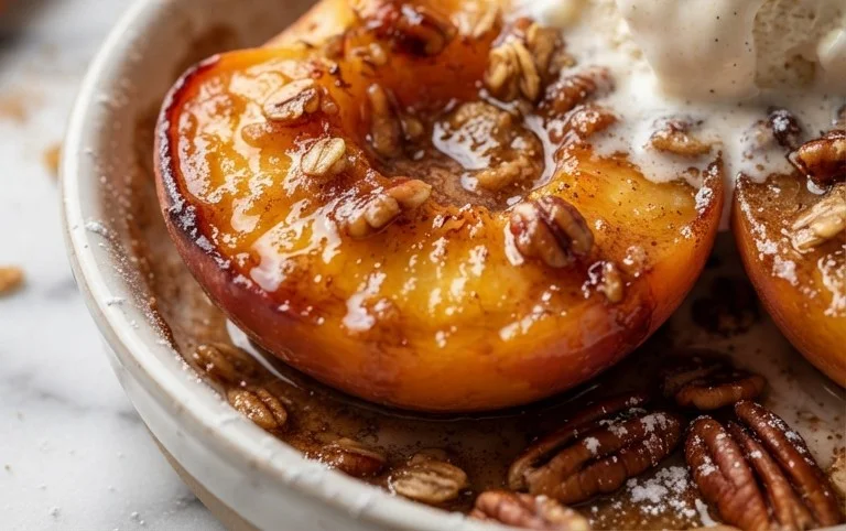 Cinnamon Sugar Baked Peaches