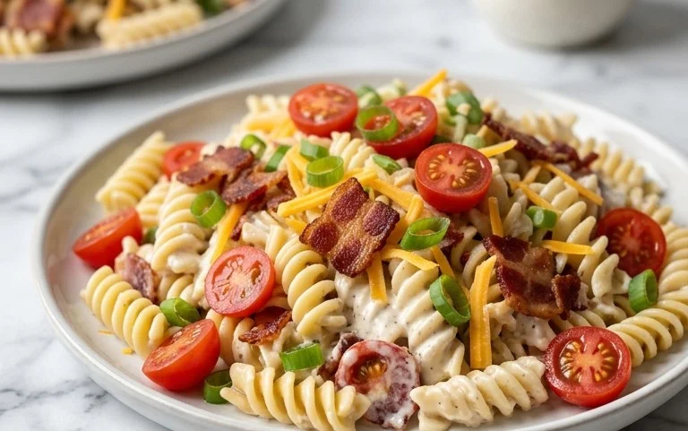 Beef Beef Bacon Ranch Pasta Salad