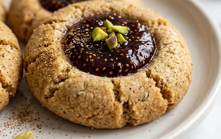 Cardamom Fig Thumbprint Cookies