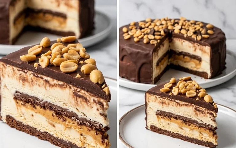 Buster Bar Ice Cream Cake