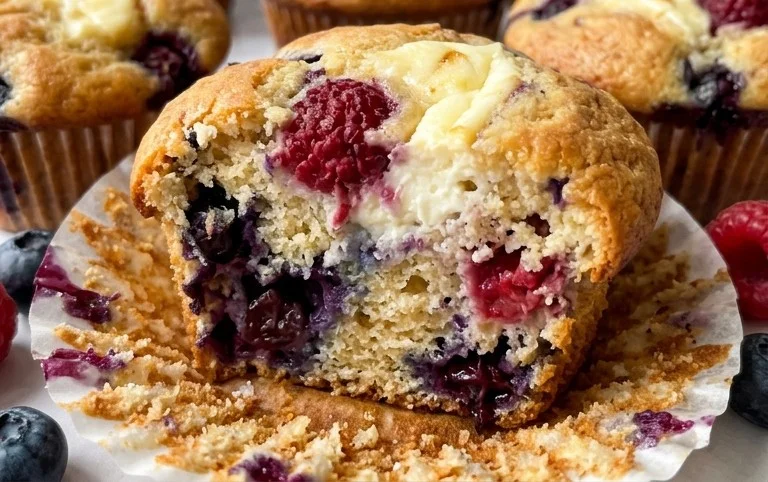 Berry Cream Cheese Muffins