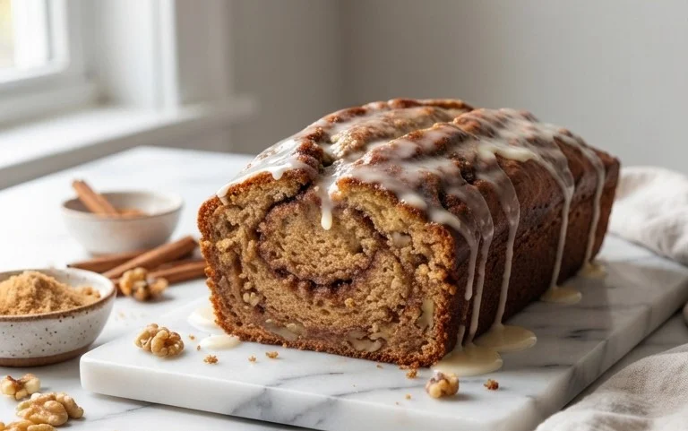 Cinnamon Roll Banana Bread