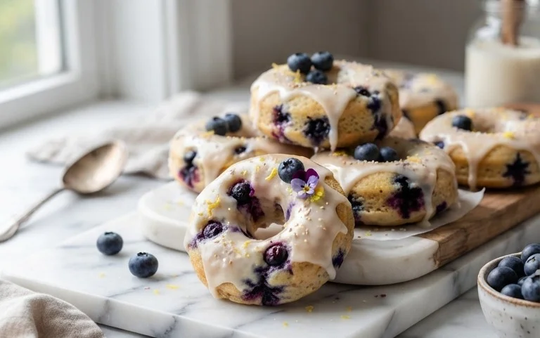 Blueberry Cake Donuts
