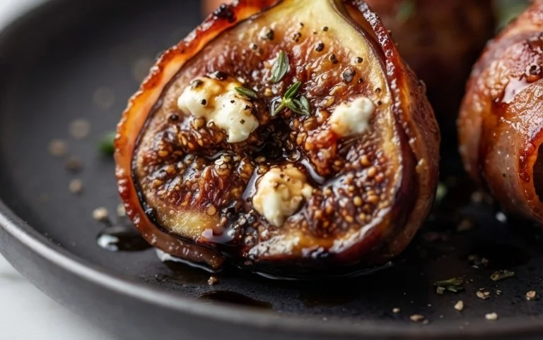 Beef Bacon Wrapped Stuffed Figs