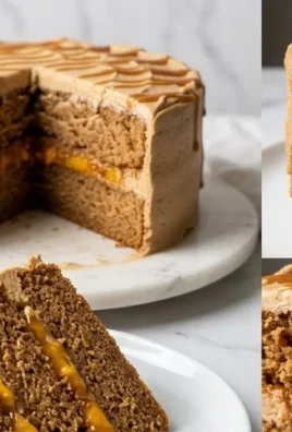 Brown Sugar Layer Cake with Peach Filling