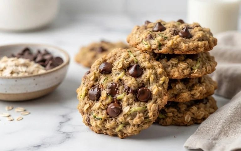 Homemade Zucchini-Oat Chocolate Chip Cookies