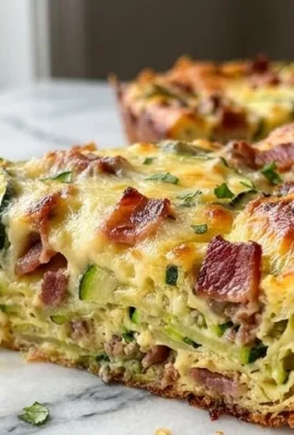 Zucchini and Beef Bacon Slice