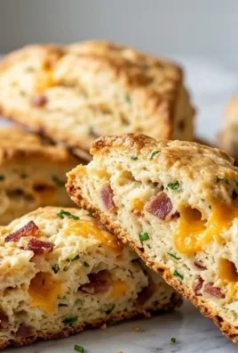 Beef Bacon Cheddar and Chive Scones