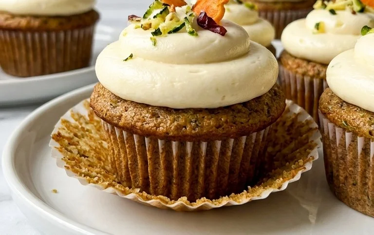 Zucchini Cupcakes with Cream Cheese Frosting