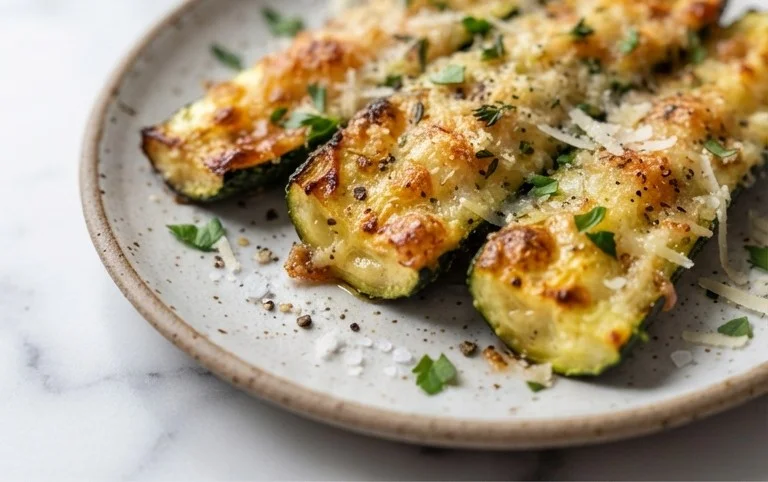 Oven Roasted Parmesan Zucchini
