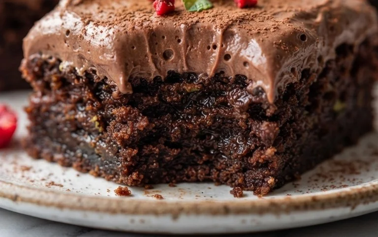 Zucchini Brownies with 1 minute Frosting!