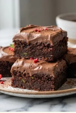 Zucchini Brownies with 1 minute Frosting!